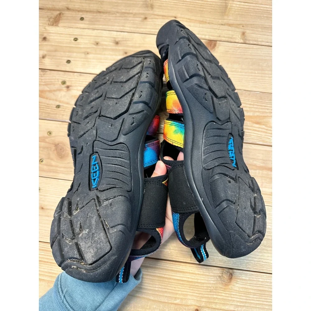 Keen Newport H2 Mens 12 Rainbow Tie Dye Black Waterproof Hiking Water Sandals
